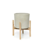 The Chalk Low - Concrete Natural - S in terracotta — handmade luxury planter curated by Laiyahome — view 3