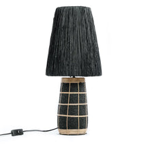 The Naxos Table Lamp - Black Natural in terracotta, earthenware — handmade luxury table lamp curated by Laiyahome — view 3