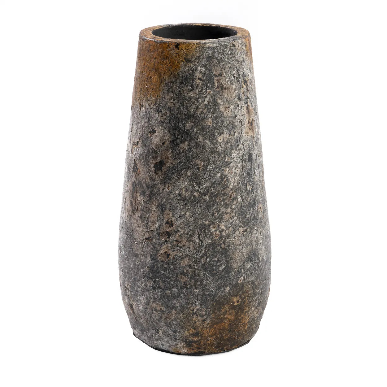 The Spooky Vase - Antique Grey - L in terracotta — handmade luxury vase curated by Laiyahome