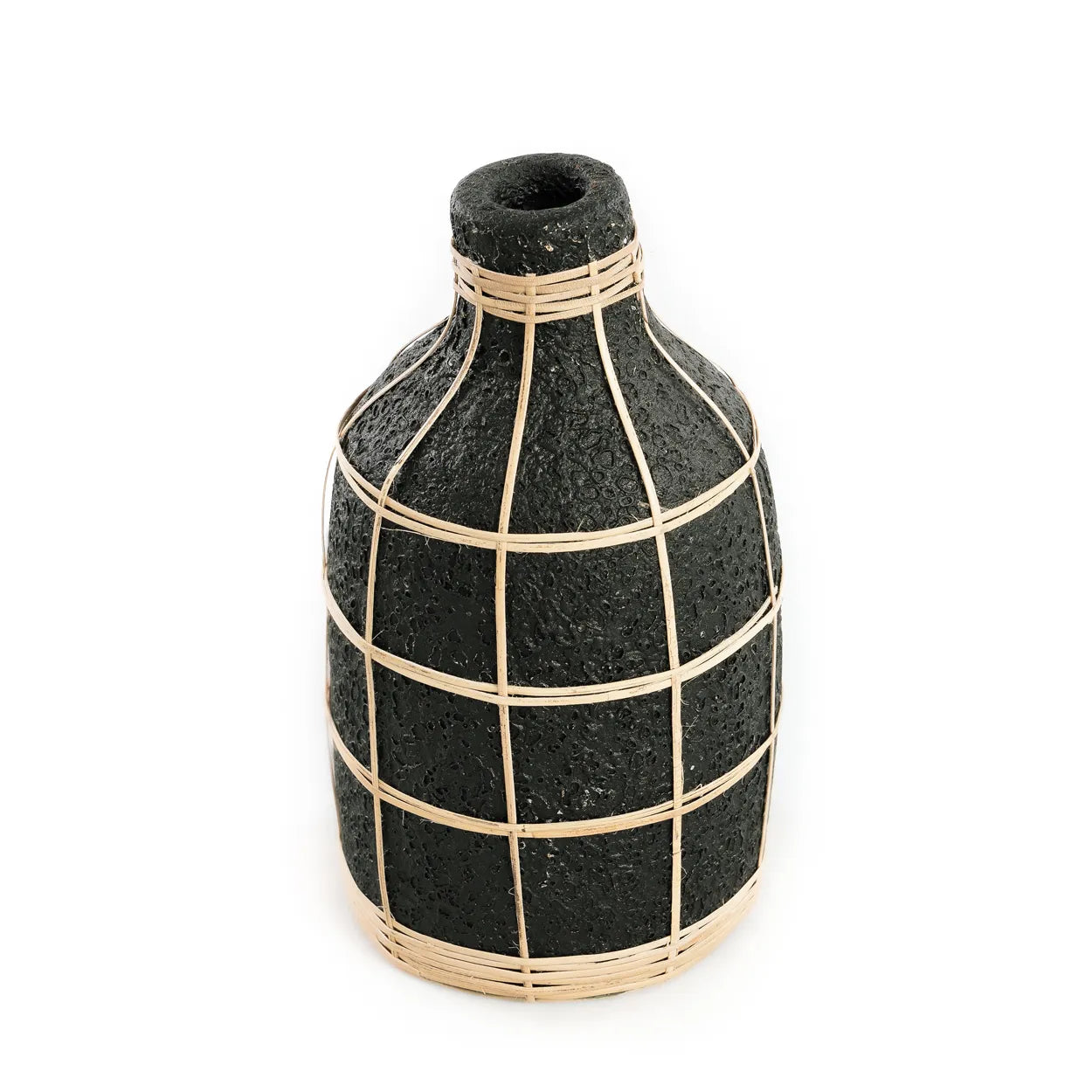 The Whoopy Vase - Black Natural - L in terracotta — handmade luxury vase curated by Laiyahome — view 3