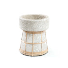 The Serene Candle Holder - Concrete Natural - M in terracotta, earthenware — handmade luxury tea light holder curated by Laiyahome — view 3