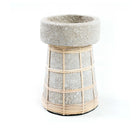 The Serene Candle Holder - Concrete Natural - L in terracotta — handmade luxury tea light holder curated by Laiyahome — view 3