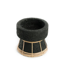 The Serene Candle Holder - Black Natural - S in terracotta — handmade luxury tea light holder curated by Laiyahome — view 3