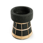 The Serene Candle Holder - Black Natural - M in terracotta — handmade luxury tea light holder curated by Laiyahome — view 3