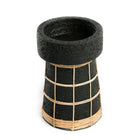 The Serene Candle Holder - Black Natural - L in terracotta — handmade luxury tea light holder curated by Laiyahome — view 3