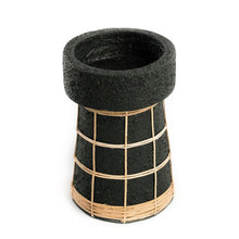 The Serene Candle Holder - Black Natural - L in terracotta — handmade luxury tea light holder curated by Laiyahome — view 3