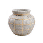 The Belly Vase - Concrete Natural - M in terracotta — handmade luxury vase curated by Laiyahome