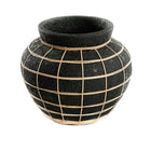 The Belly Vase - Black Natural - L in terracotta, earthenware — handmade luxury vase curated by Laiyahome — view 3
