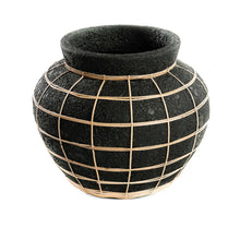 The Belly Vase - Black Natural - L in terracotta, earthenware — handmade luxury vase curated by Laiyahome — view 3