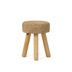 The Raffia Stool - Natural in wood — handmade luxury stool curated by Laiyahome — view 3