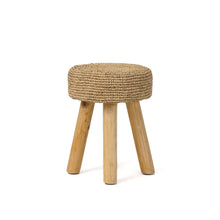 The Raffia Stool - Natural in wood — handmade luxury stool curated by Laiyahome — view 3