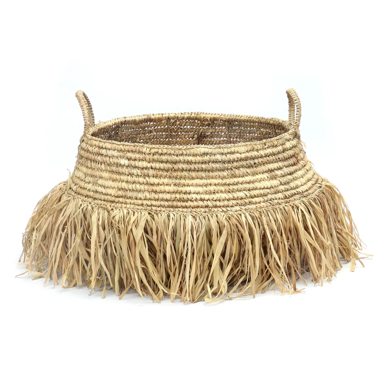 The Raffia Deluxe Baskets - Natural - Large in raffia — handmade luxury storage basket curated by Laiyahome — view 3