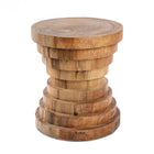 The Mazu Stool - Natural in wood — handmade luxury stool curated by Laiyahome — view 3