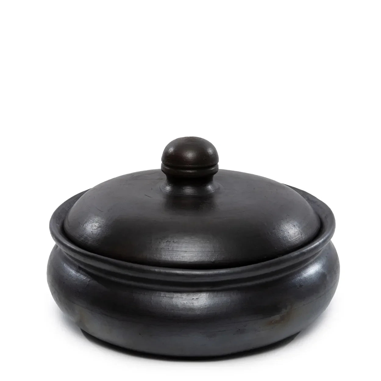 The Burned Curry Pot - Black in terracotta, earthenware — handmade luxury stock pot curated by Laiyahome