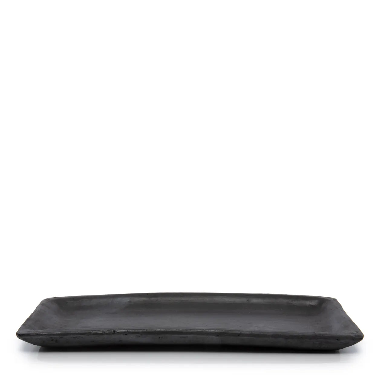 The Burned Sushi Plate - Black - M in terracotta — handmade luxury dinner plate curated by Laiyahome — view 3