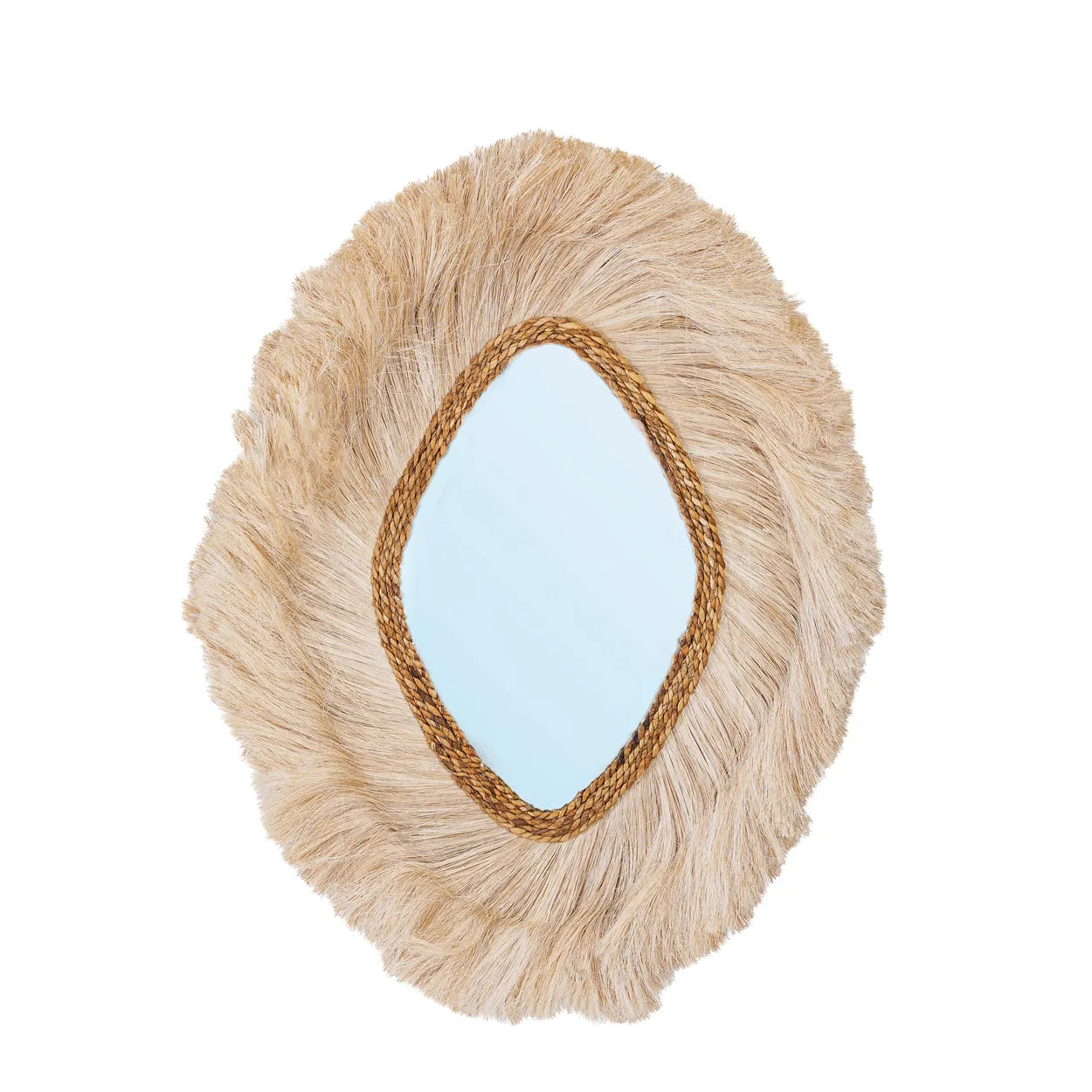 The La Duchessa Mirror - Natural - L in grass — handmade luxury wall mirror curated by Laiyahome — view 3