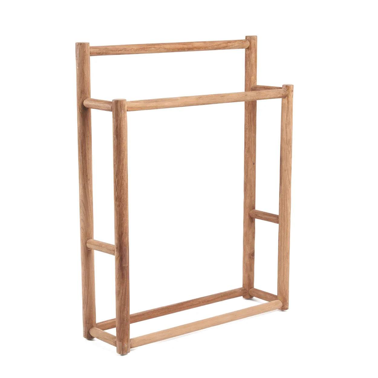 The Rustic Towel Hanger in wood — handmade luxury towel rack curated by Laiyahome — view 3