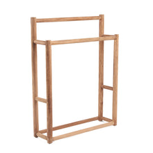 The Rustic Towel Hanger in wood — handmade luxury towel rack curated by Laiyahome — view 3