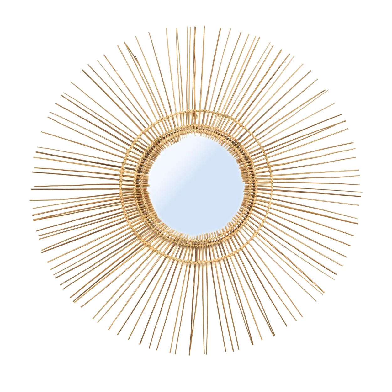 The Tropical Mirror - Natural - L in rattan — handmade luxury wall mirror curated by Laiyahome — view 3