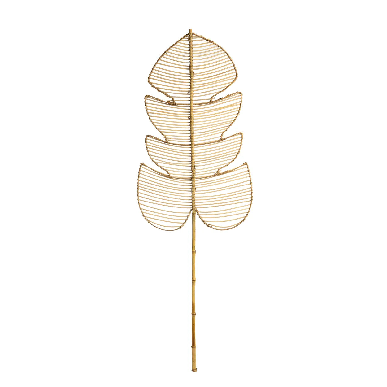 The Rattan Monstera - Natural in rattan — handmade luxury standing decoration curated by Laiyahome — view 3