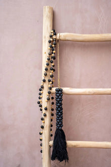 The Canggu Necklace - Natural Black in shell — handmade luxury necklace curated by Laiyahome — view 4