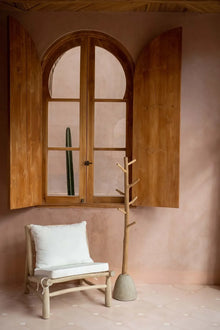 The Concrete Coat Hanger - Natural in wood — handmade luxury coat stand curated by Laiyahome — view 2