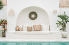 The Mengdong Wall Deco - Natural White in grass — handmade luxury wall decoration curated by Laiyahome — view 2