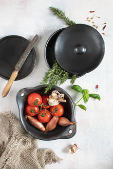 The Burned Pot - Black in terracotta — handmade luxury stock pot curated by Laiyahome — view 2