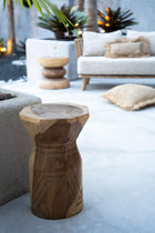 The Bloom Stool - Natural in wood — handmade luxury stool curated by Laiyahome — view 2