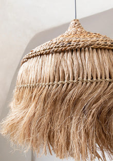 The Abaca Hoola Pendant - Natural - L in glass — handmade luxury pendant lamp curated by Laiyahome — view 4