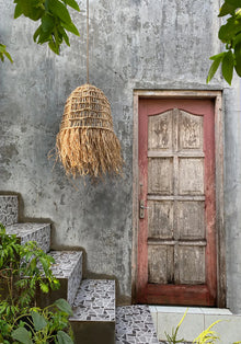 The Casita Pendant - Natural - L in grass — handmade luxury pendant lamp curated by Laiyahome — view 4