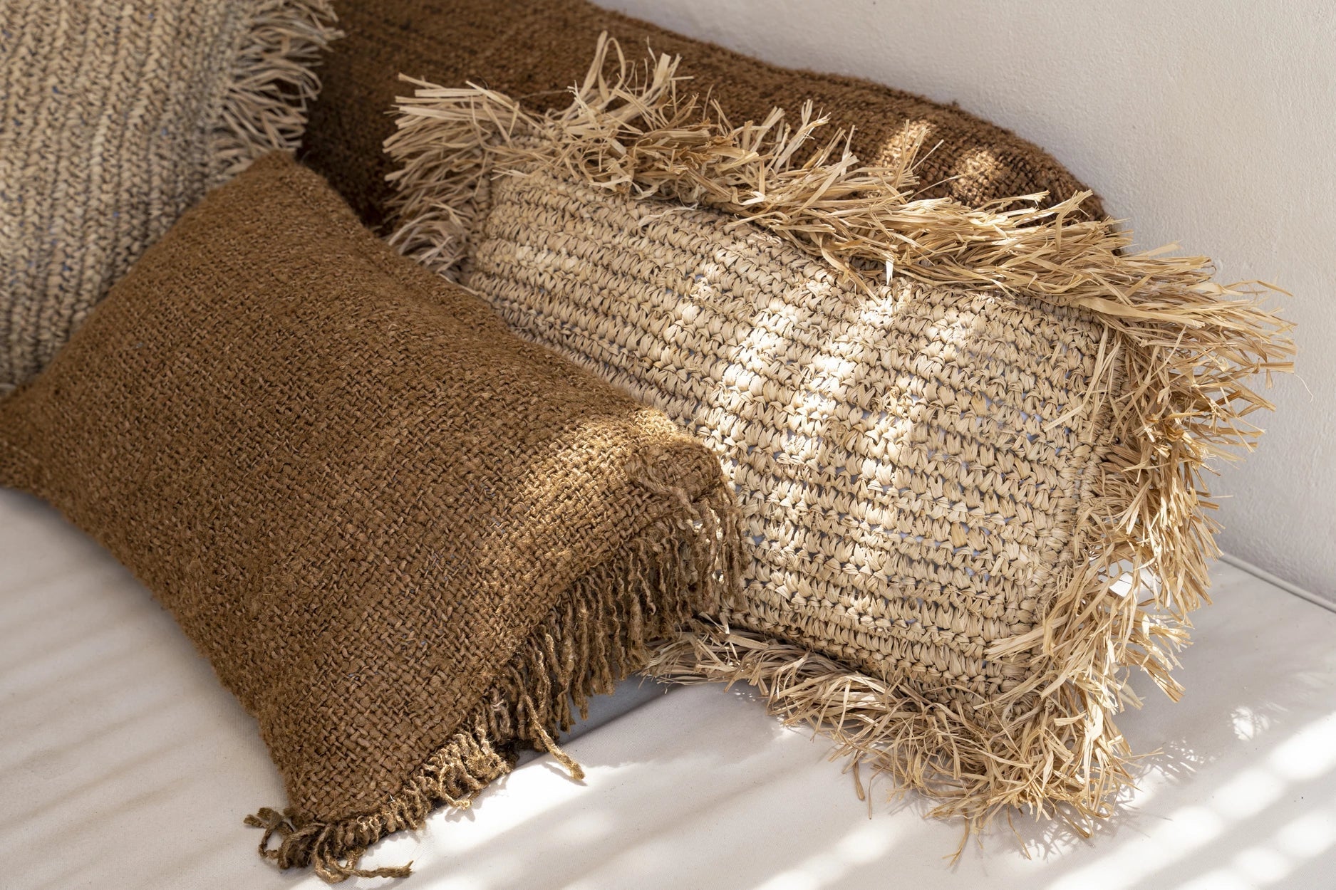 The Oh My Gee Cushion Cover - Brown - 30x50 in cotton — handmade luxury cushion cover curated by Laiyahome — view 4