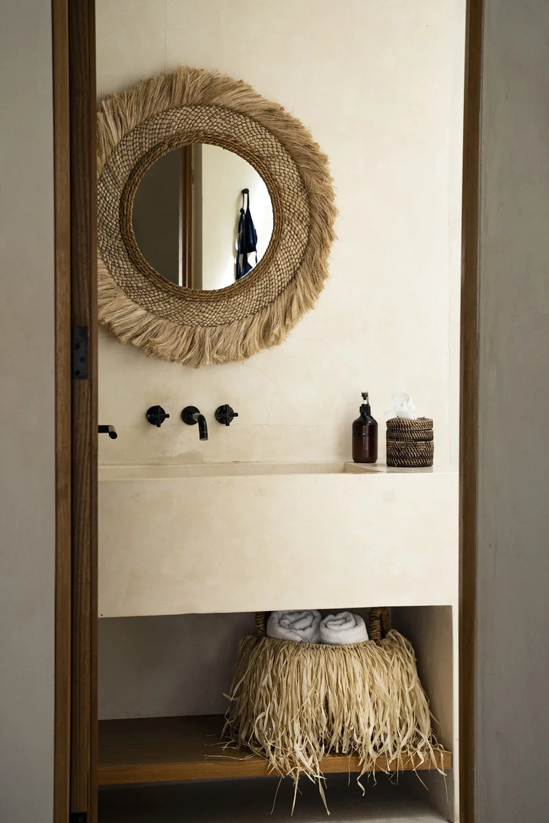 The Raffia Basket - M in raffia — handmade luxury storage basket curated by Laiyahome — view 2