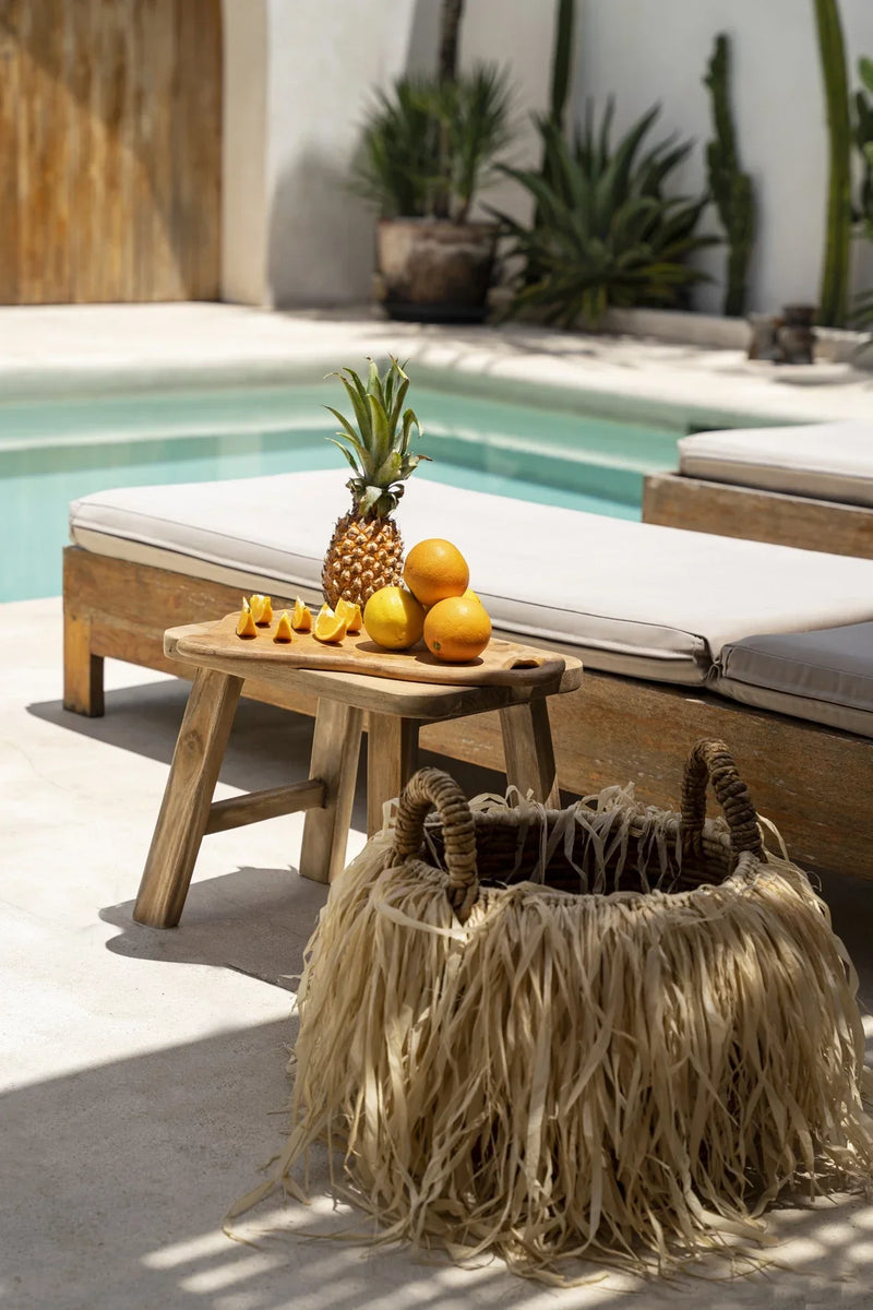 The Raffia Basket - L in raffia — handmade luxury storage basket curated by Laiyahome — view 2