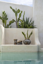 The Pretty Candle Holder - Antique Grey - L in terracotta — handmade luxury tea light holder curated by Laiyahome — view 4