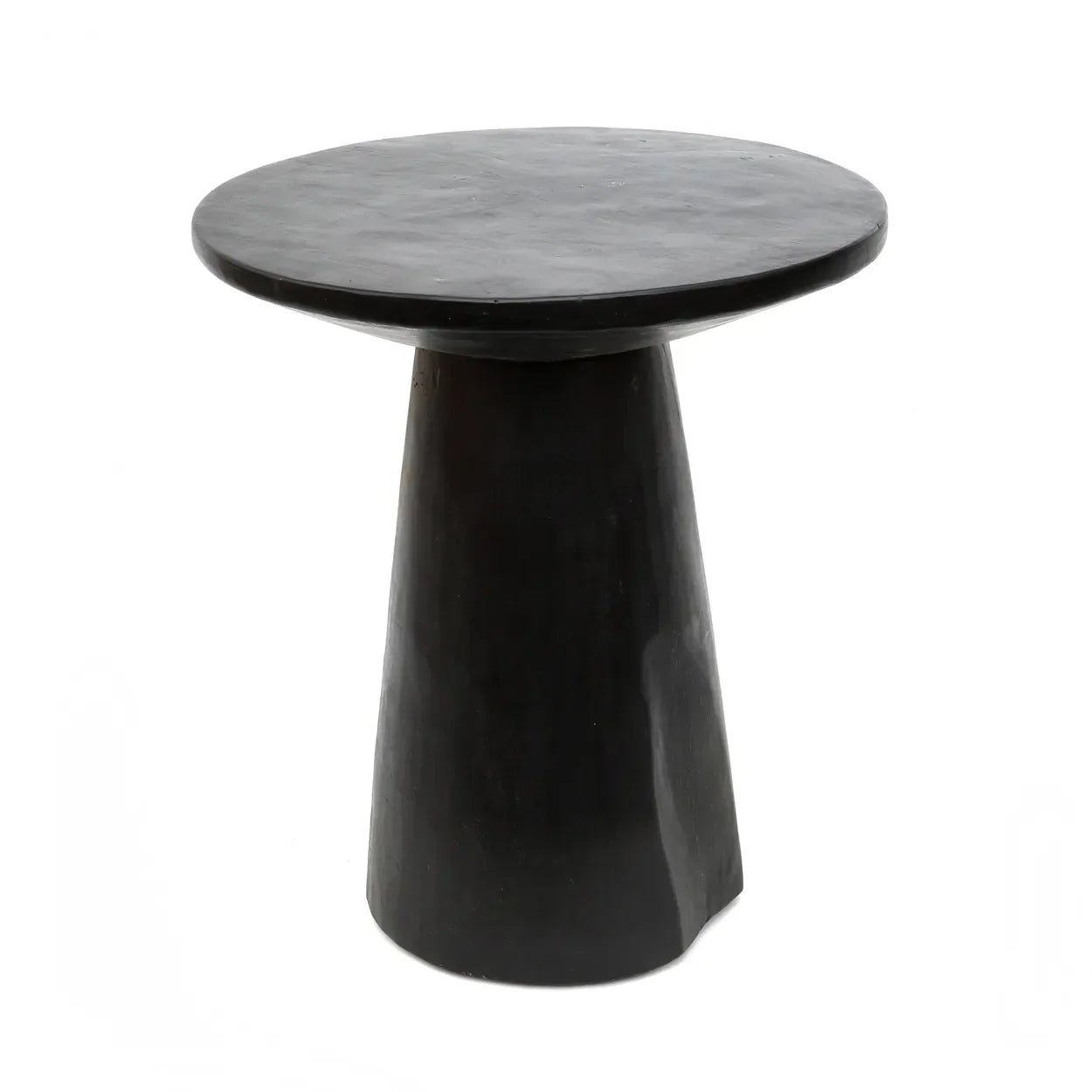 The Timber Conic Side Table - Black - 50 in wood — handmade luxury side table curated by Laiyahome