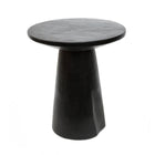 The Timber Conic Side Table - Black - 50 in wood — handmade luxury side table curated by Laiyahome