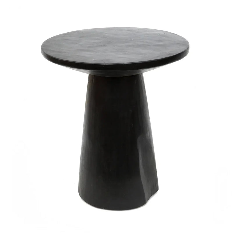 The Timber Conic Side Table - Black - 50 in wood — handmade luxury side table curated by Laiyahome