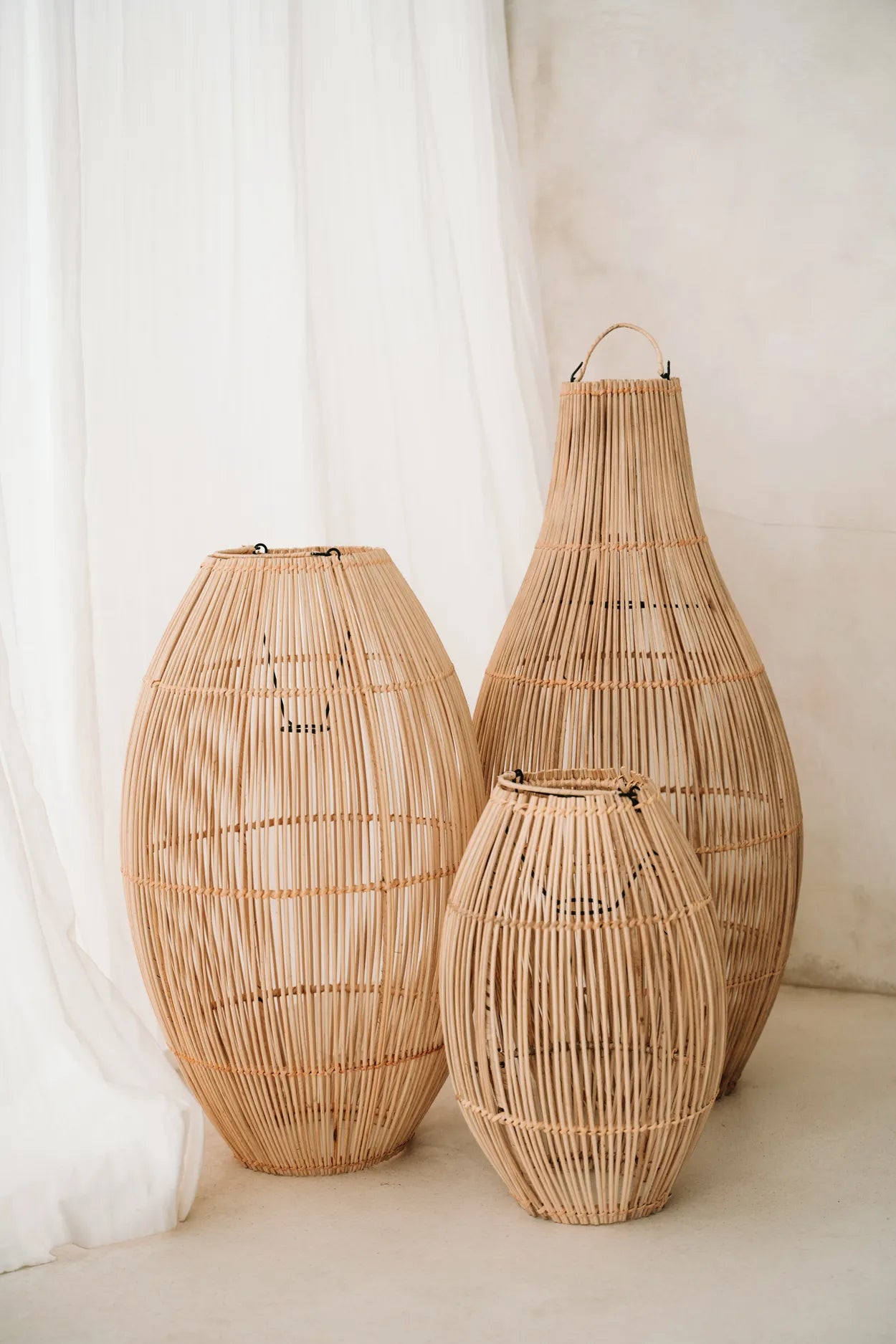 The Zuri Pendant - Natural - S in rattan — handmade luxury pendant lamp curated by Laiyahome — view 4