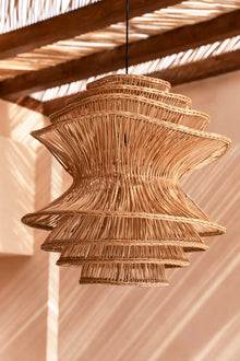 The Shiitake Pendant - Natural - L in rattan — handmade luxury pendant lamp curated by Laiyahome — view 2