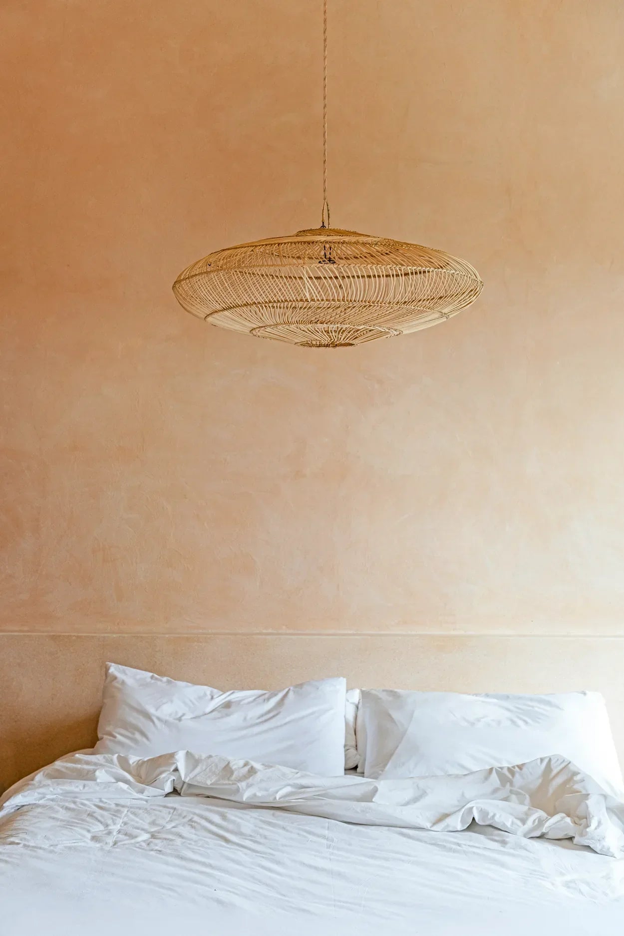 The Macaron Pendant - Natural - M in rattan — handmade luxury pendant lamp curated by Laiyahome — view 4