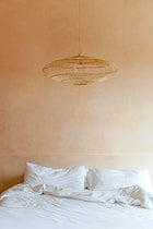 The Macaron Pendant - Natural - M in rattan — handmade luxury pendant lamp curated by Laiyahome — view 4