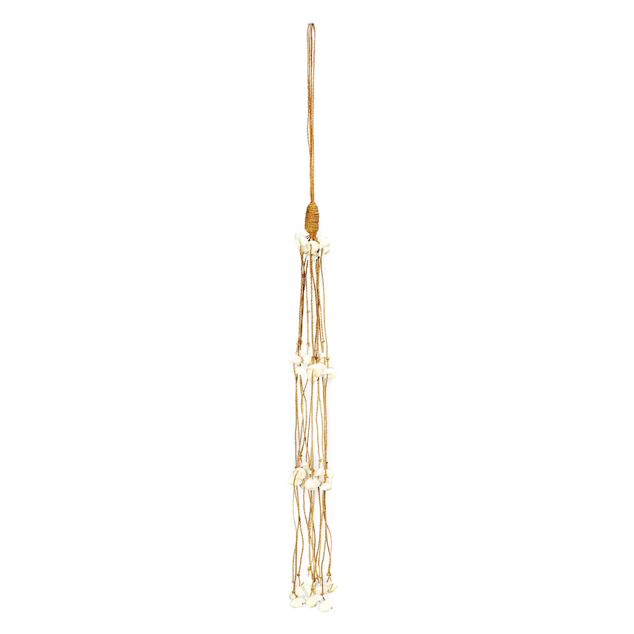 The Long Shell Tassel - White in shell — handmade luxury wall decoration curated by Laiyahome — view 3