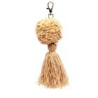 The Pompom Keychain - Mocca in cotton — handmade luxury keychain curated by Laiyahome — view 3