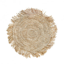 The Fringe Raffia Placemat Round - Natural in raffia — handmade luxury placemat curated by Laiyahome — view 3