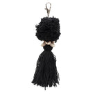The Pompom Keychain - Black in cotton — handmade luxury keychain curated by Laiyahome — view 3