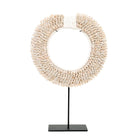 The Papua Shell Disc on Stand - White - M