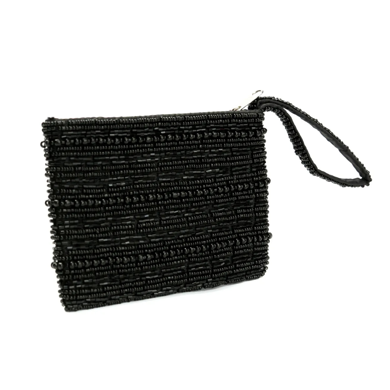 The Black Beaded Wallet in plastic — handmade luxury wallet curated by Laiyahome — view 3