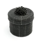 The Beaded Gift Box - Black in plastic — handmade luxury storage basket curated by Laiyahome
