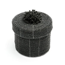 The Beaded Gift Box - Black in plastic — handmade luxury storage basket curated by Laiyahome
